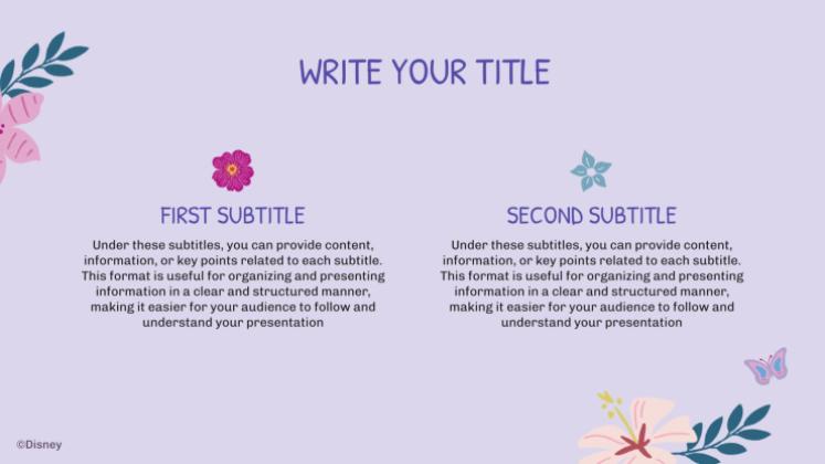 Modelo de apresentação Disney Princesa: Amigas para Sempre