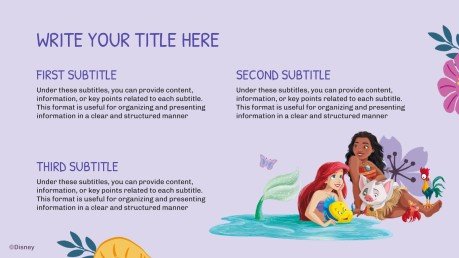 Modelo de apresentação Disney Princesa: Amigas para Sempre