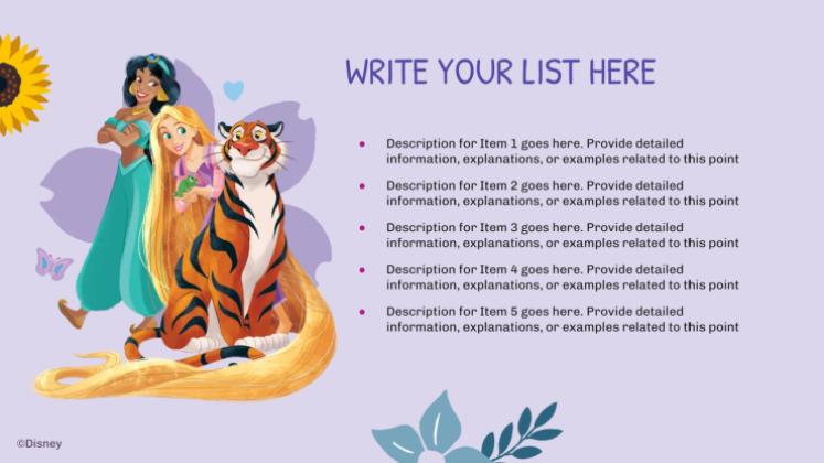 Modelo de apresentação Disney Princesa: Amigas para Sempre