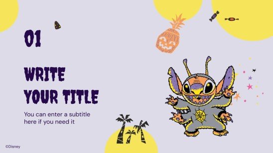 Modelo de apresentação Lilo e Stitch Halloween