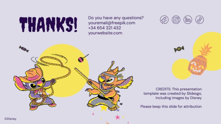 Modelo de apresentação Lilo e Stitch Halloween