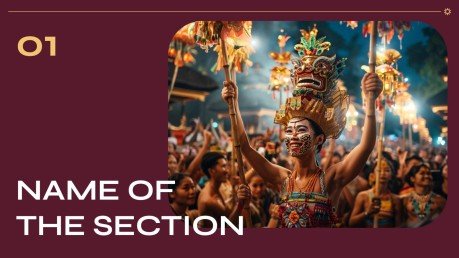 Traditionelle indonesische Folkloretänze Präsentationsvorlage