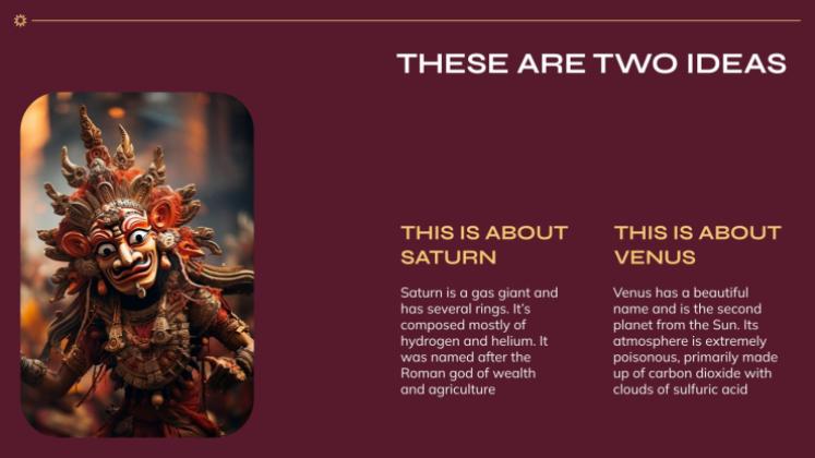 Traditionelle indonesische Folkloretänze Präsentationsvorlage