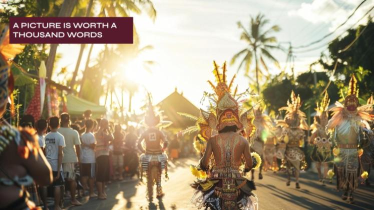 Traditionelle indonesische Folkloretänze Präsentationsvorlage