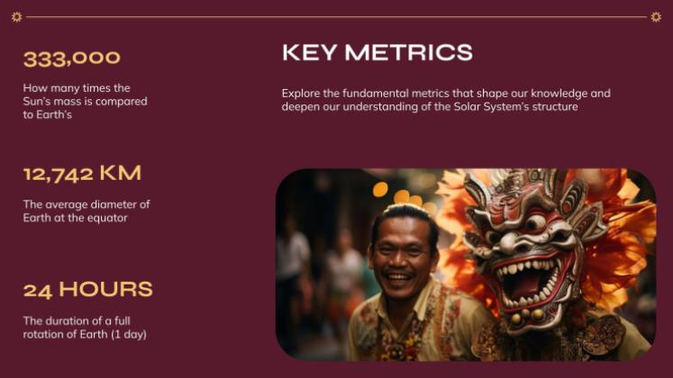 Traditionelle indonesische Folkloretänze Präsentationsvorlage