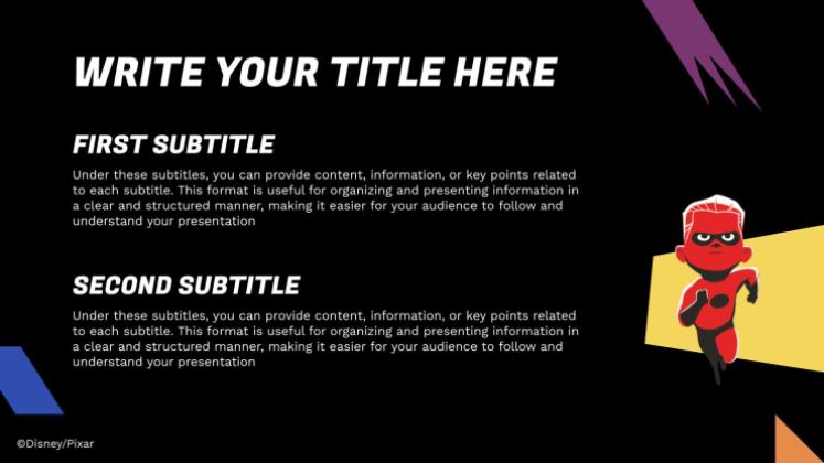 Modelo de apresentação Os Incríveis