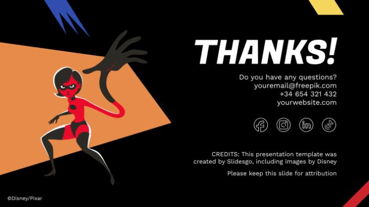 Modelo de apresentação Os Incríveis