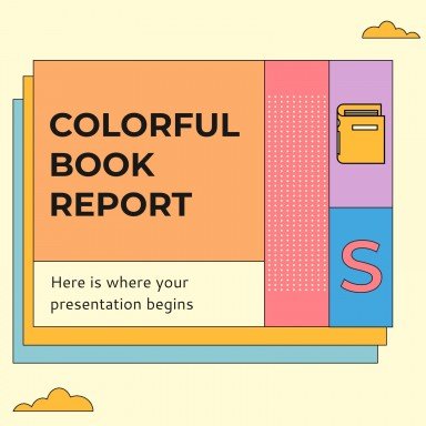 다채로운 도서 보고서 프레젠테이션 템플릿