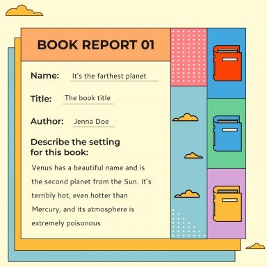 다채로운 도서 보고서 프레젠테이션 템플릿