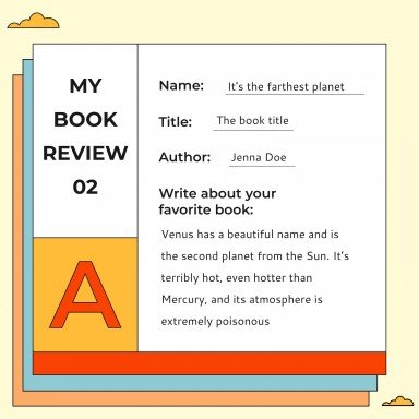 다채로운 도서 보고서 프레젠테이션 템플릿