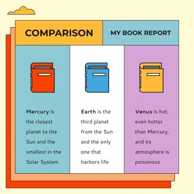 다채로운 도서 보고서 프레젠테이션 템플릿