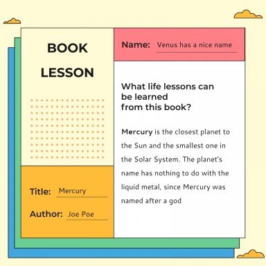 다채로운 도서 보고서 프레젠테이션 템플릿