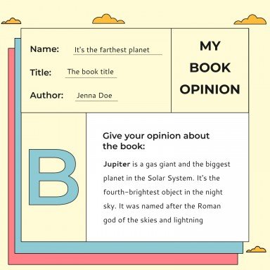 다채로운 도서 보고서 프레젠테이션 템플릿