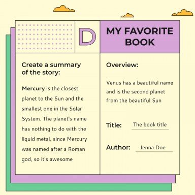 다채로운 도서 보고서 프레젠테이션 템플릿