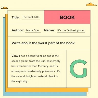 다채로운 도서 보고서 프레젠테이션 템플릿