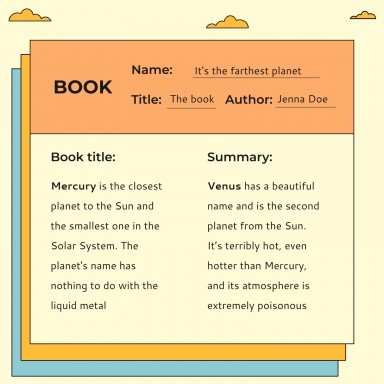 다채로운 도서 보고서 프레젠테이션 템플릿
