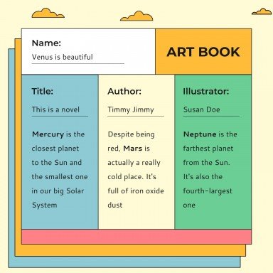 다채로운 도서 보고서 프레젠테이션 템플릿