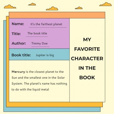 다채로운 도서 보고서 프레젠테이션 템플릿