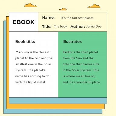 다채로운 도서 보고서 프레젠테이션 템플릿