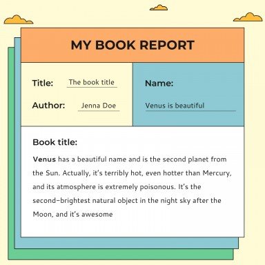 다채로운 도서 보고서 프레젠테이션 템플릿