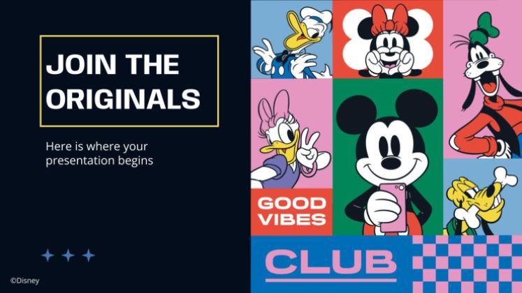 Micky Maus und Freunde Präsentationsvorlage