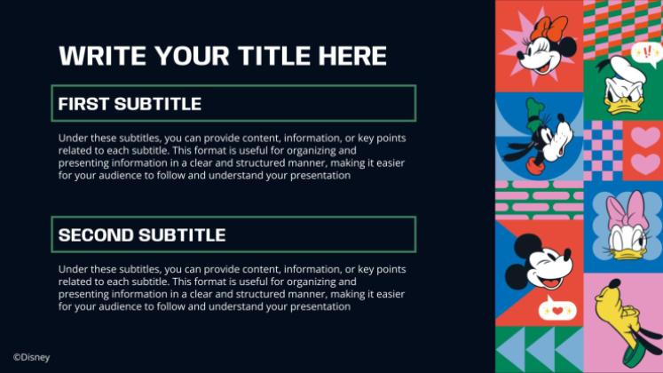 Micky Maus und Freunde Präsentationsvorlage