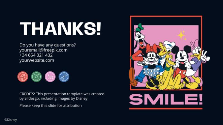 Micky Maus und Freunde Präsentationsvorlage