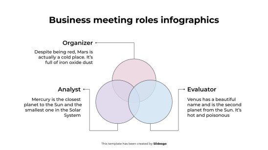 비즈니스 회의 역할 인포그래픽 프레젠테이션 템플릿
