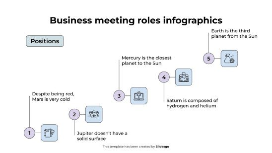 비즈니스 회의 역할 인포그래픽 프레젠테이션 템플릿