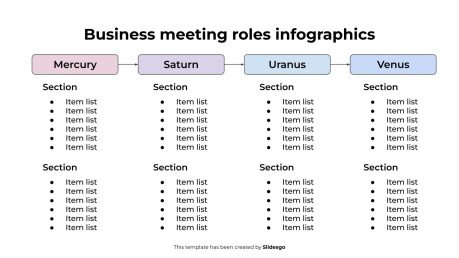 비즈니스 회의 역할 인포그래픽 프레젠테이션 템플릿