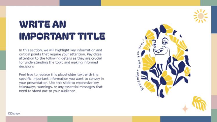 Plantilla de presentación El Rey León