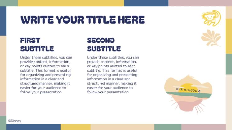 Plantilla de presentación El Rey León