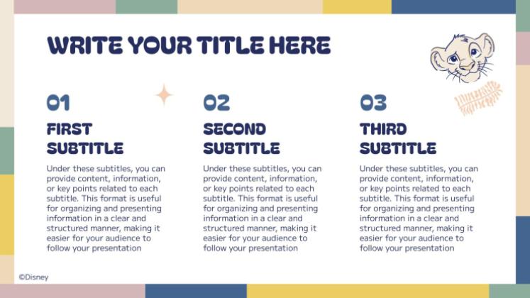 Plantilla de presentación El Rey León