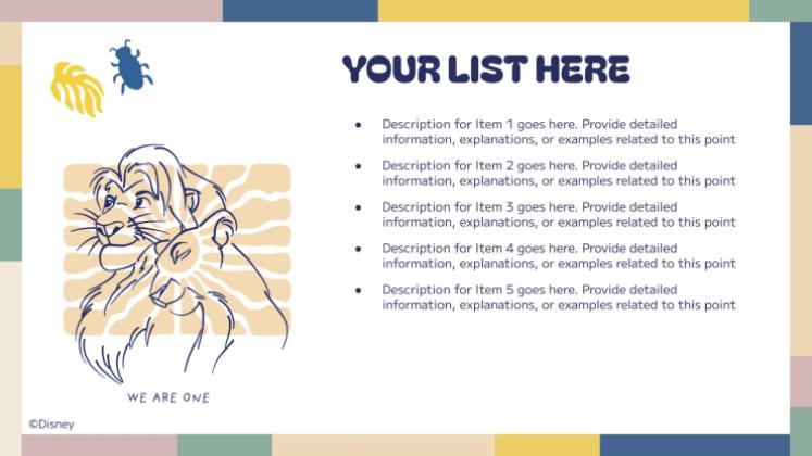 Plantilla de presentación El Rey León