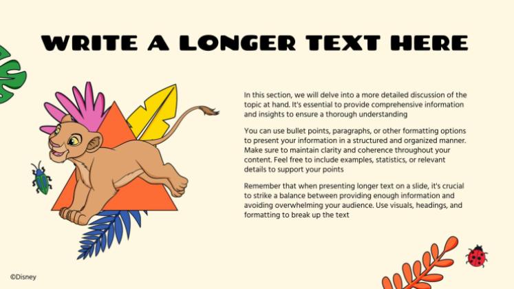 Plantilla de presentación El Rey León: Colorido