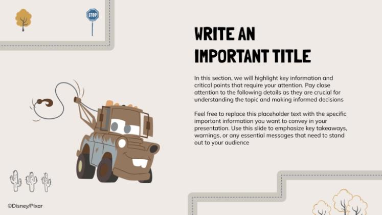 Plantilla de presentación Cars