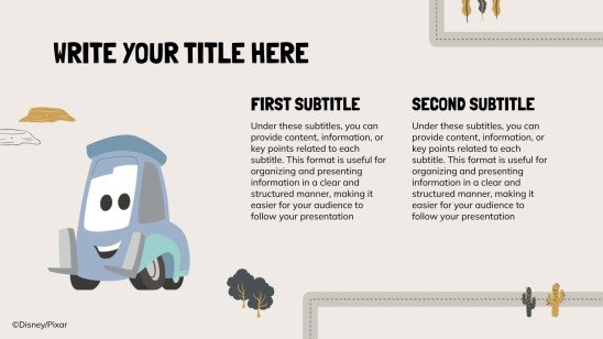 Plantilla de presentación Cars