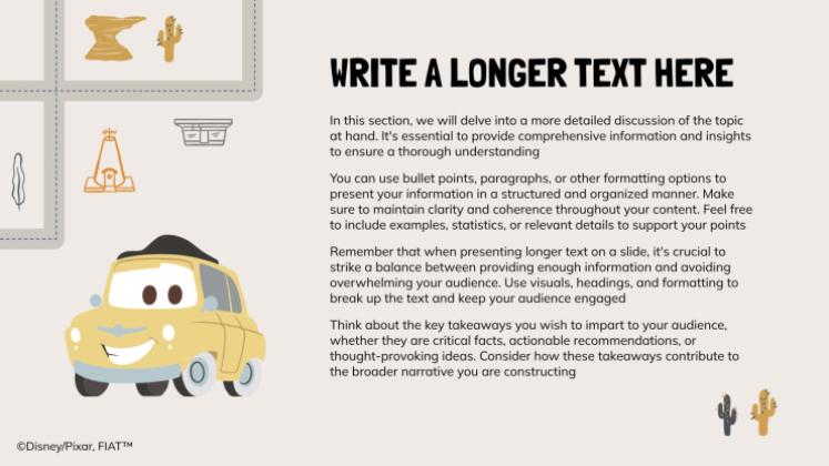 Plantilla de presentación Cars