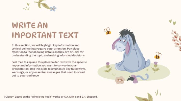 Modelo de apresentação Ursinho Pooh retrô