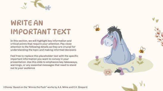 Modelo de apresentação Ursinho Pooh retrô