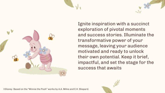 Modelo de apresentação Ursinho Pooh retrô