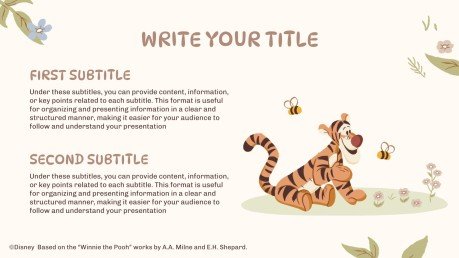 Modelo de apresentação Ursinho Pooh retrô