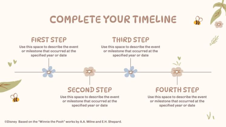 Modelo de apresentação Ursinho Pooh retrô