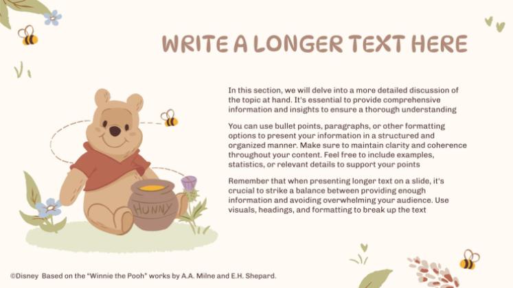 Modelo de apresentação Ursinho Pooh retrô