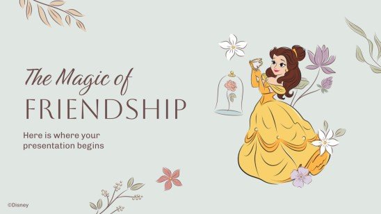 Plantilla de presentación Princesas Disney: Infantil y hecho a mano