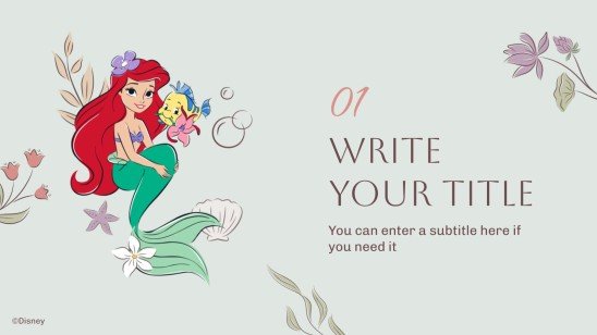 Plantilla de presentación Princesas Disney: Infantil y hecho a mano