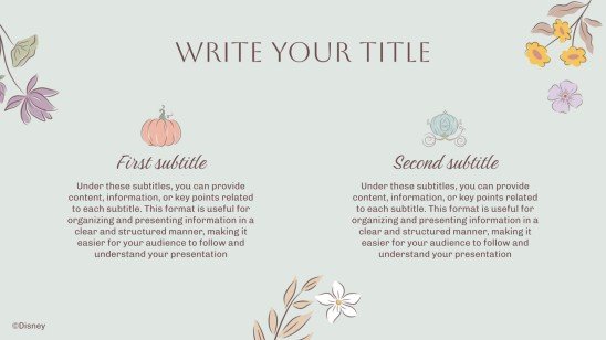 Plantilla de presentación Princesas Disney: Infantil y hecho a mano