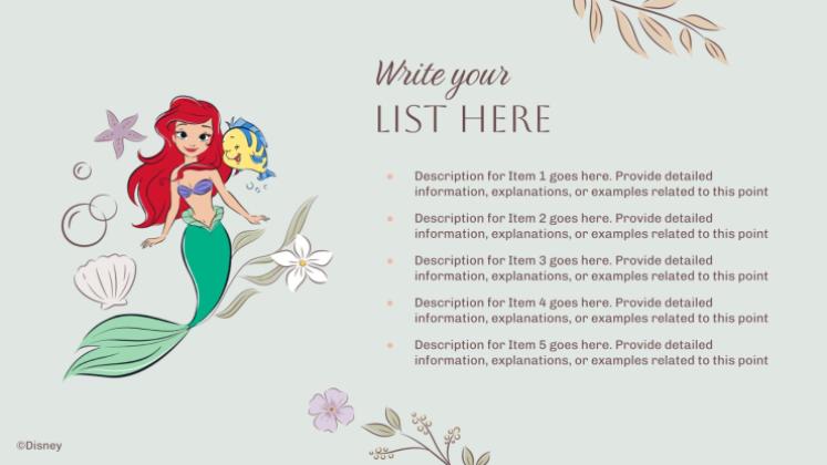 Plantilla de presentación Princesas Disney: Infantil y hecho a mano