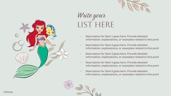 Plantilla de presentación Princesas Disney: Infantil y hecho a mano