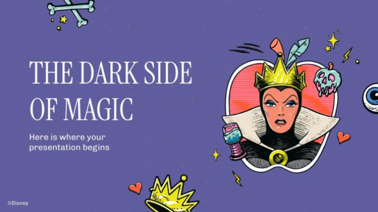 Plantilla de presentación Villanos Disney: Estilo hecho a mano